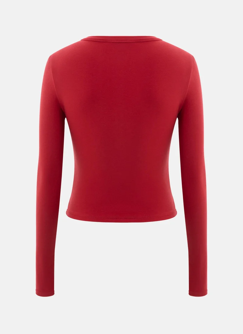 Lichi Jersey longsleeve with buttons on the collar
