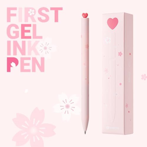 Kaco FIRST Gel Pens Cute Stationery, Pack of 2 Pieces Heart Pen Set with Extra 4 Black Refills (2 Pink) - Image 2