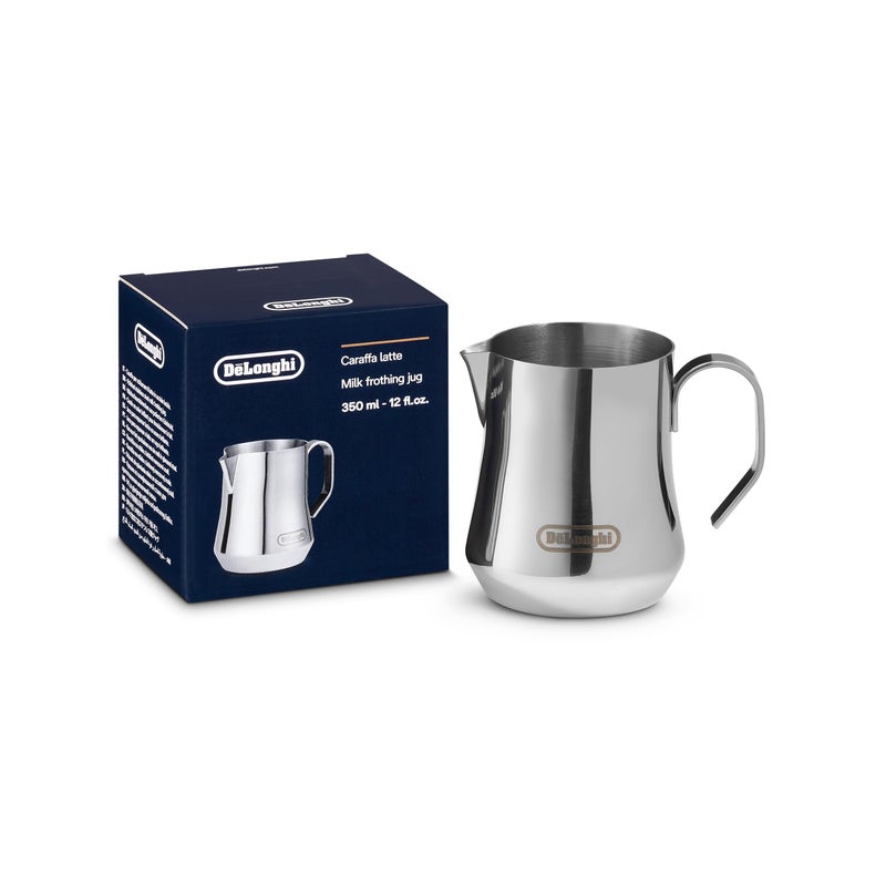 De'Longhi DLSC060 Milk Frothing Jug, 12 oz, Stainless Steel - Image 1