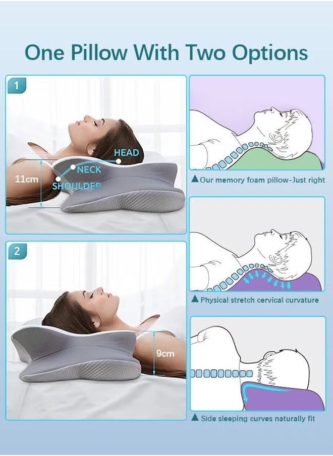 Memory Foam Pillow Sleeping Pillow Cervical Pillow for Neck Pain Relief
