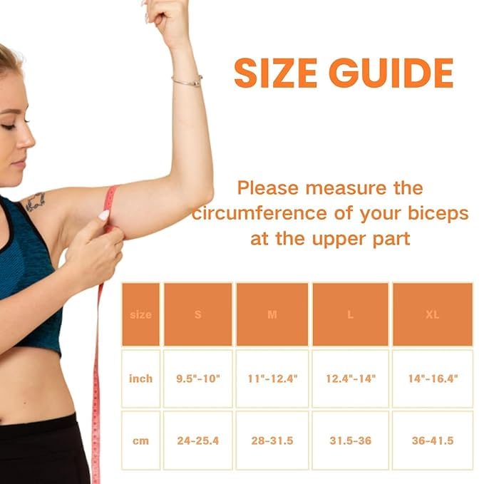 UROCK Bicep Compression Sleeve 1 Pair,Copper Upper Arm Compression Sleeve,Bicep Tendonitis Brace Triceps Brace for Pain Relief,Arm Support fit for Men Women-Black - Image 2