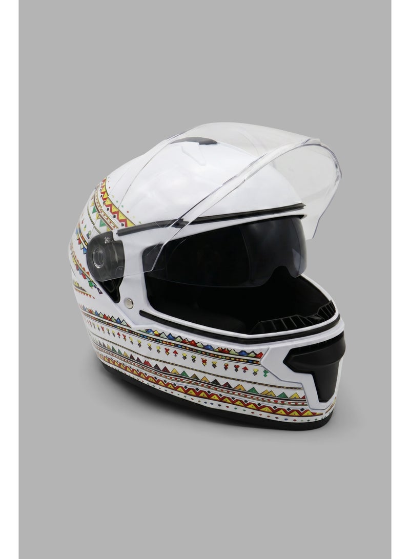 DX Yamamah Edition Helmet – Najdi Folk Art Full-Face Motorcycle Helmet - Image 4