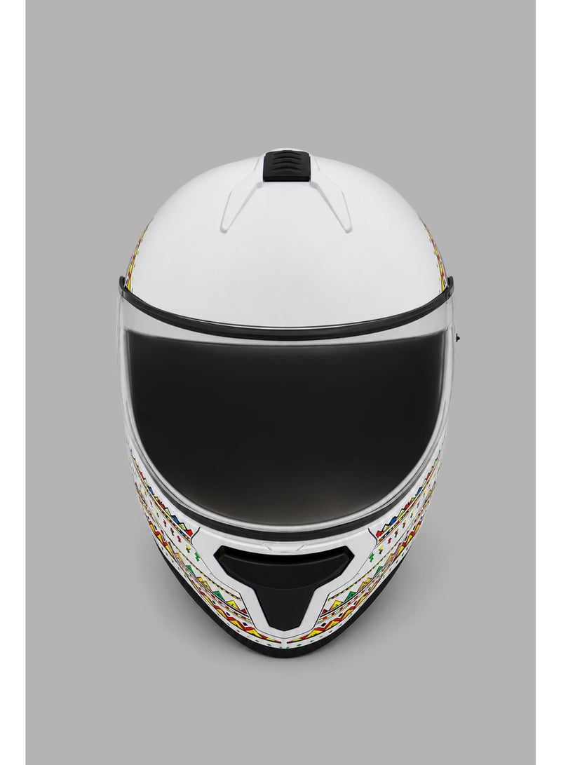 DX Yamamah Edition Helmet – Najdi Folk Art Full-Face Motorcycle Helmet - Image 2