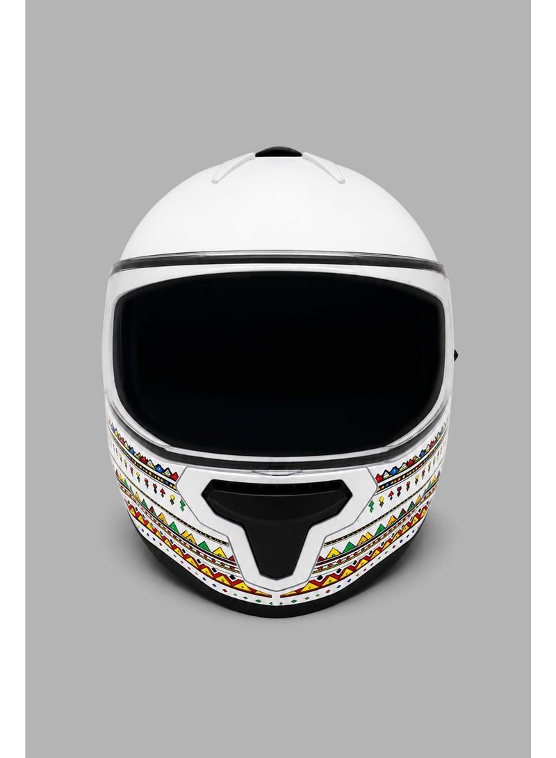 DX Yamamah Edition Helmet – Najdi Folk Art Full-Face Motorcycle Helmet - Image 3