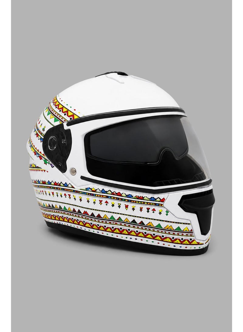 DX Yamamah Edition Helmet – Najdi Folk Art Full-Face Motorcycle Helmet - Image 1