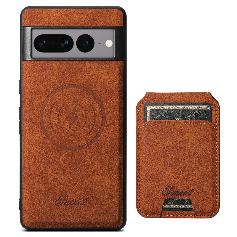 Suteni For Google Pixel 10 H16 Litchi Texture Leather Detachable Wallet Back Phone Case(Khaki) - Image 2