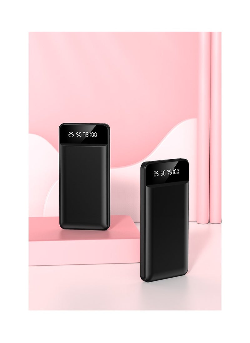 JEEJPV Power Bank , 10000mAh Portable Charger, Digital Display Portable Phone Charger (Black)  - Image 1