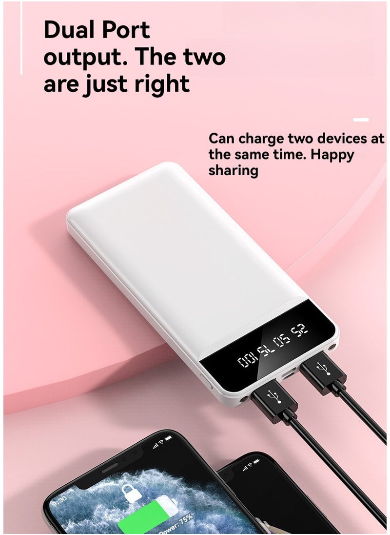 JEEJPV Power Bank , 10000mAh Portable Charger, Digital Display Portable Phone Charger (Black)  - Image 4