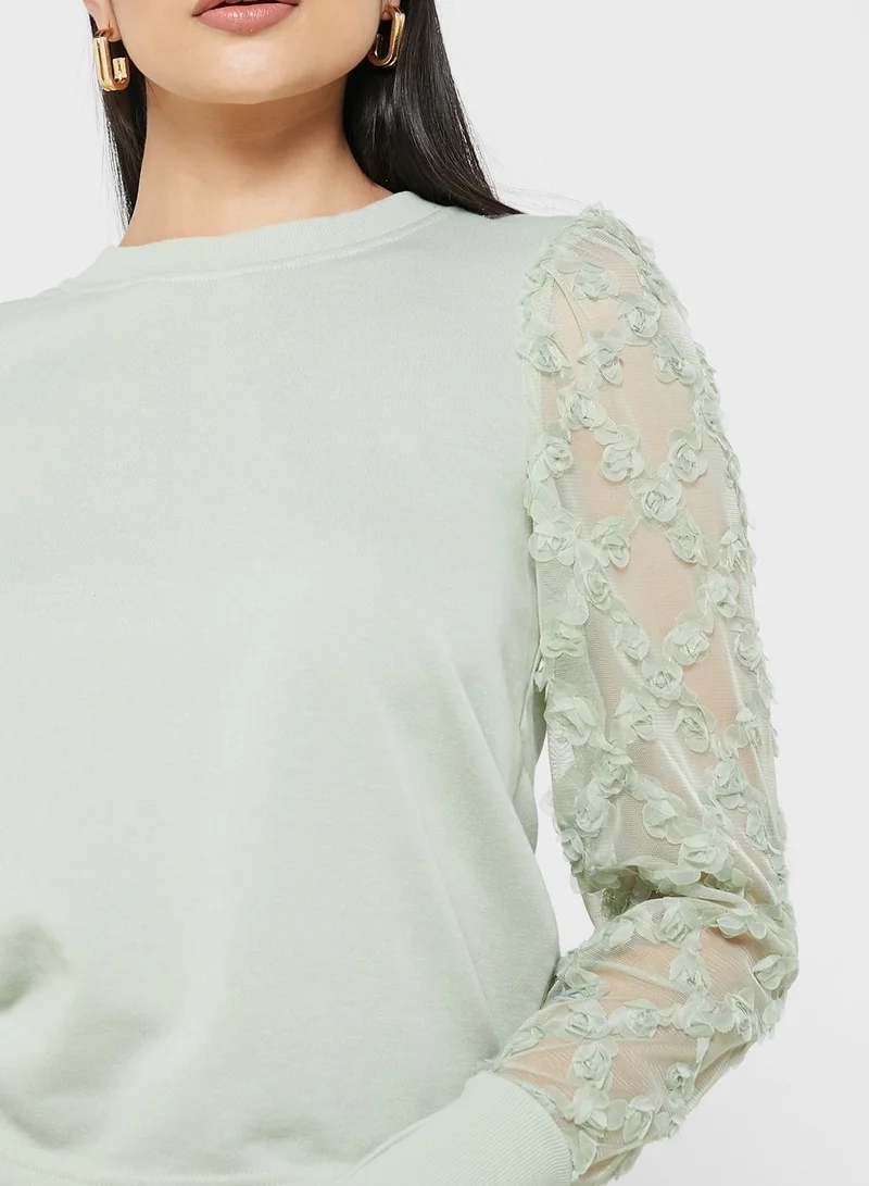 Jacqueline de Yong Crew Neck Sweatshirt