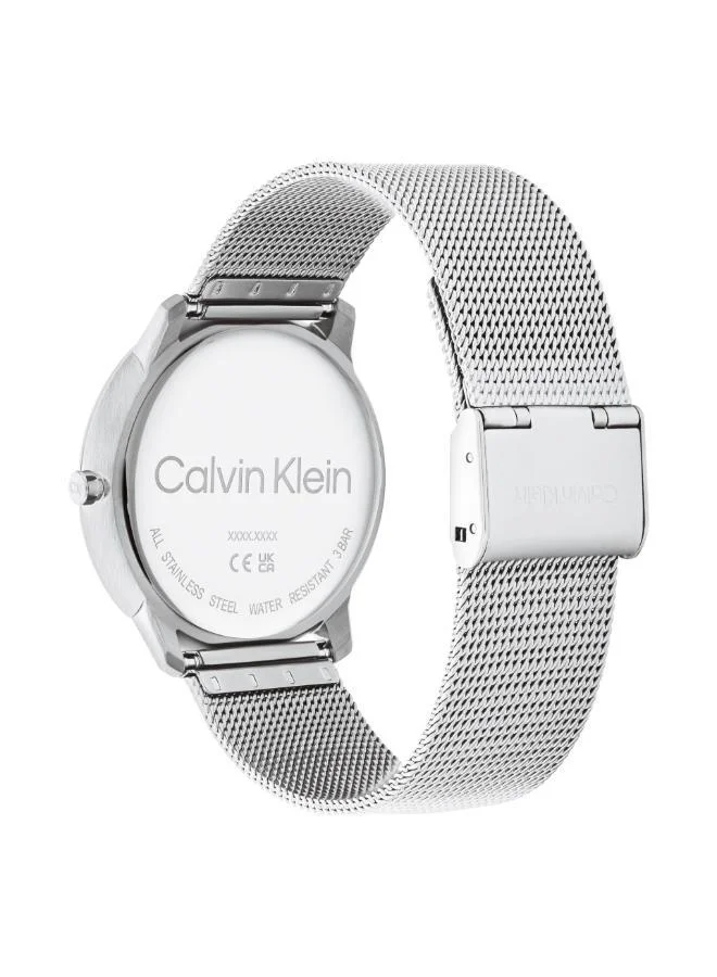 CALVIN KLEIN Calvin Klein Analogue Quartz Watch For Men and Women ICONIC MESH - 40MM Collection with Silver Stainless Steel Mesh Bracelet - 25200027