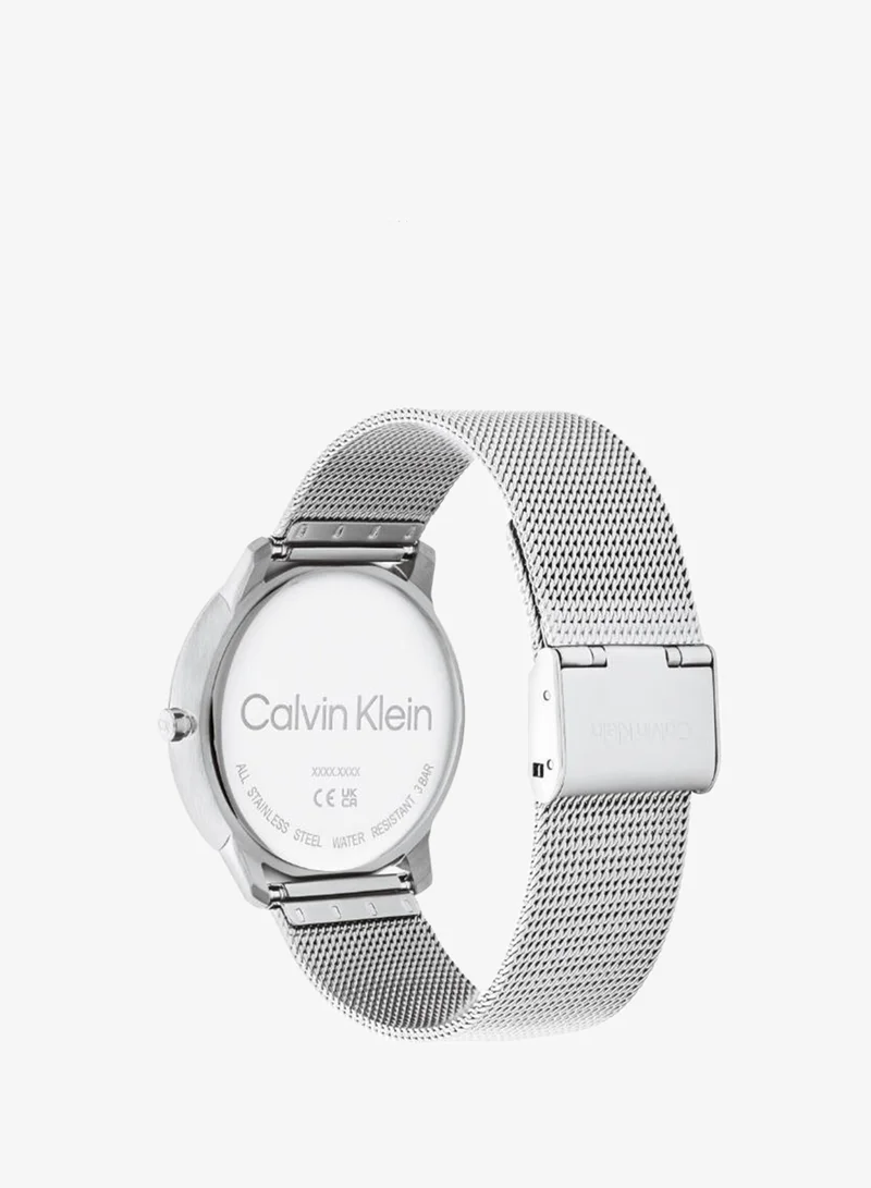 Calvin Klein Unisex Analog Quartz Watch Collection With Silver Stainless Steel Mesh Bracelet - 25200027