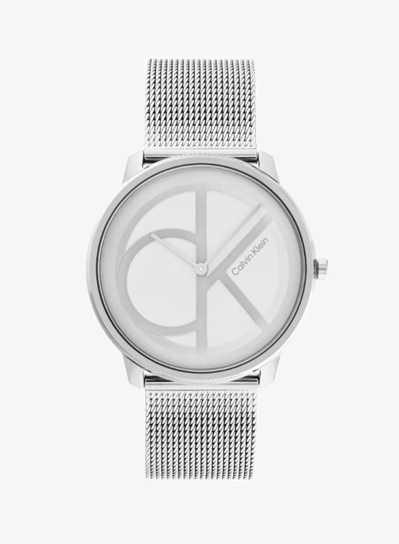 Calvin Klein Unisex Analog Quartz Watch Collection With Silver Stainless Steel Mesh Bracelet - 25200027