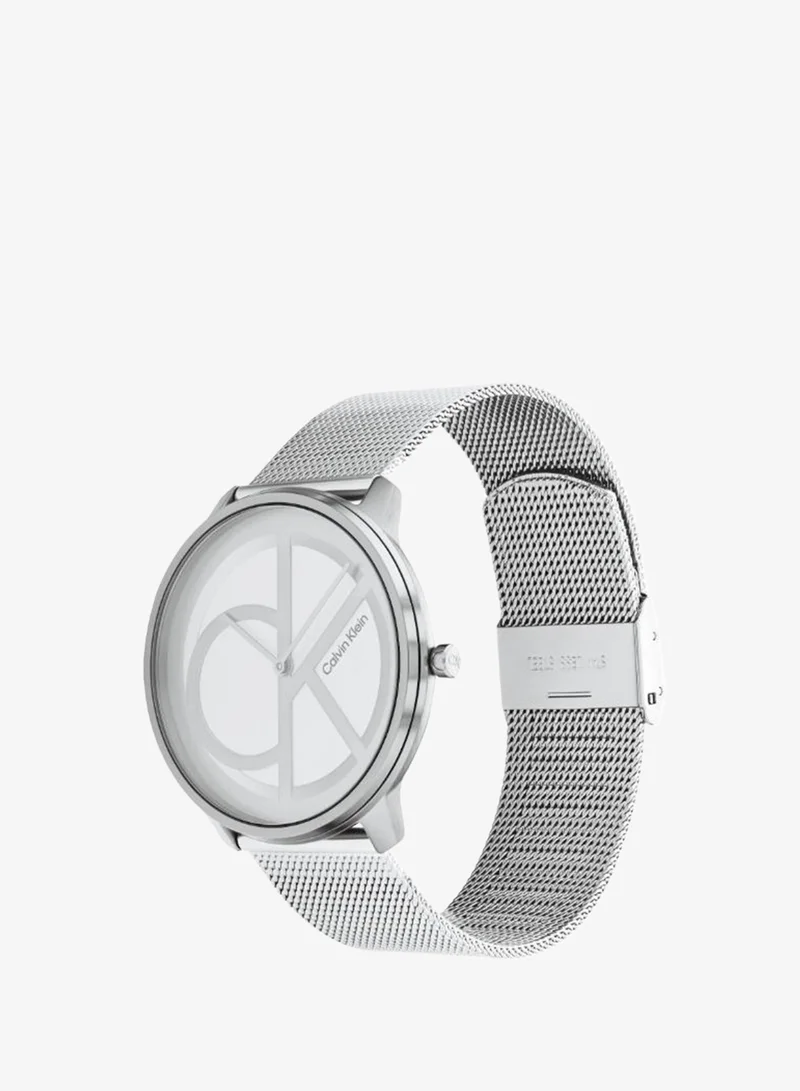 Calvin Klein  Unisex Analog Quartz Watch Collection With Silver Stainless Steel Mesh Bracelet - 25200027  | Best Price UAE