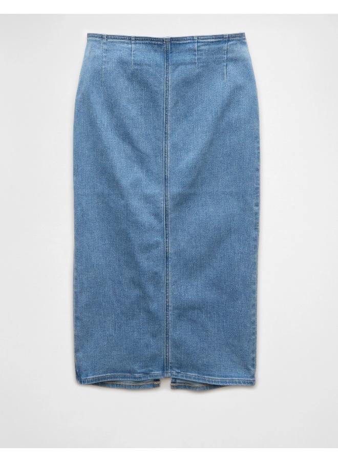 American Eagle Highest Waist Denim Midi Skirt - Image 3