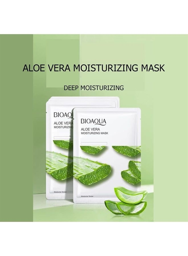BIOAQUA Moisturizing Tender Face Mask Fruit Honey Green Tea Cucumber Avocado Blueberry Red Pomegranate Aloe Vera Facial Skin Care 25g x 8pcs - Image 4
