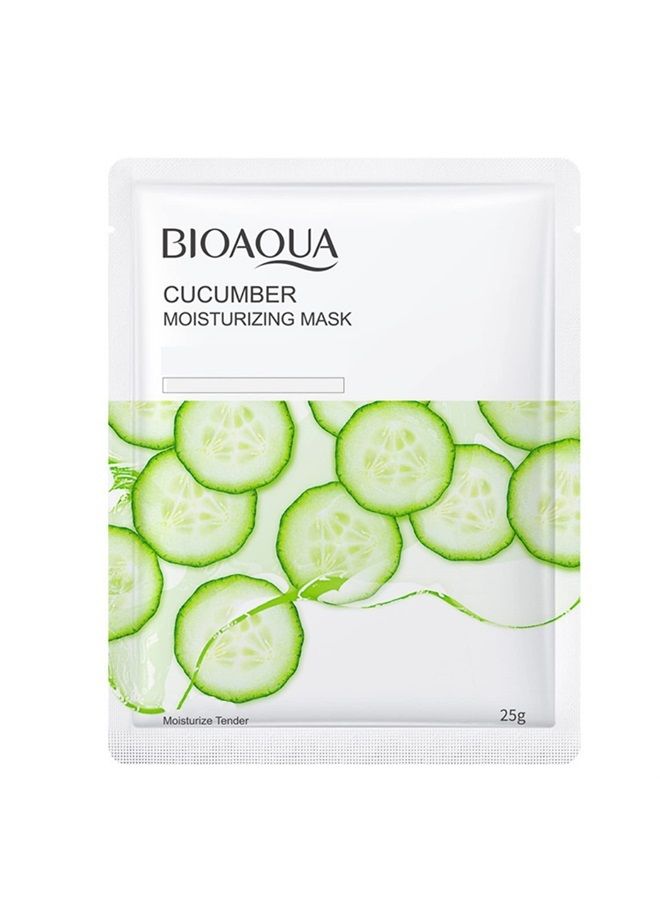 BIOAQUA Moisturizing Tender Face Mask Fruit Honey Green Tea Cucumber Avocado Blueberry Red Pomegranate Aloe Vera Facial Skin Care 25g x 8pcs - Image 5