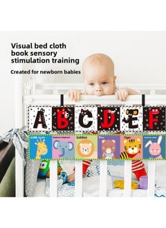 Generic Black And White Bed Cloth Book Baby Bed Circumference Baby Tear Can Bite Baby Cloth Book Wholesale-Color:Color Letter Animal  - Image 2