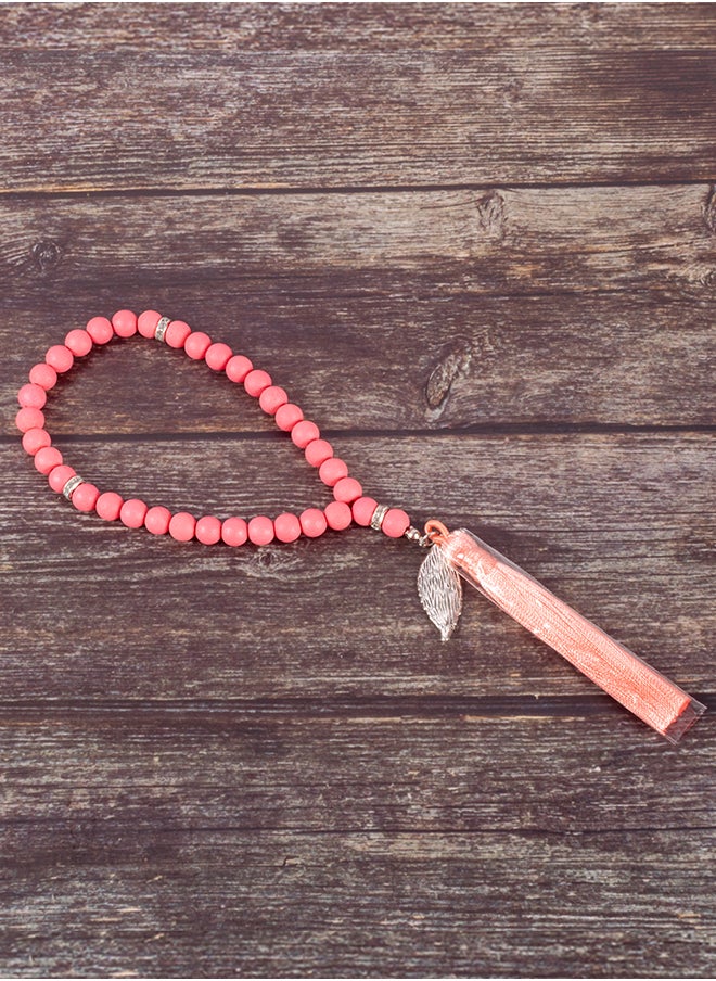 The Black Pearl Accessories Blush Pink Alabaster Stone Prayer Bead of 33 Beads  - Image 1