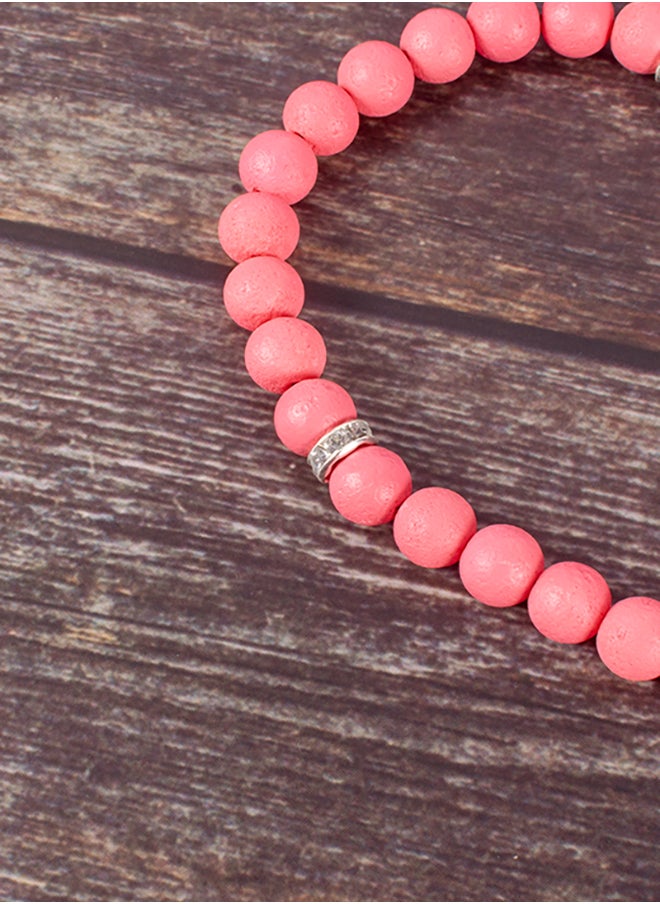 The Black Pearl Accessories Blush Pink Alabaster Stone Prayer Bead of 33 Beads  - Image 2