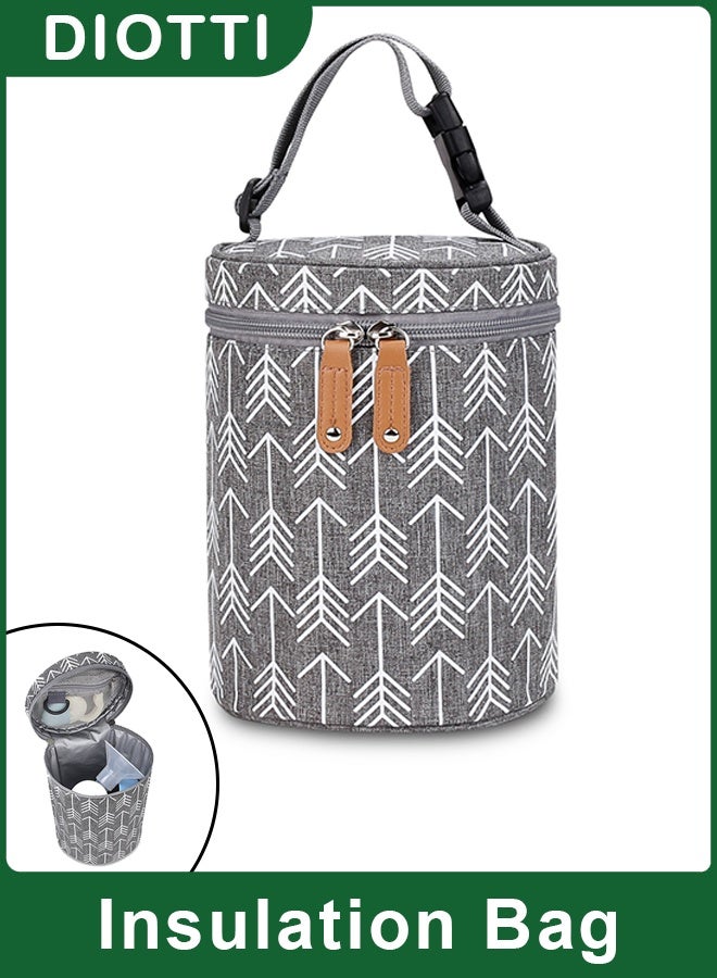 DIOTTI Portable Baby Bottle Insulated Bag, Oxford Cloth Thermal Cooler Tote for Milk & Baby Food, Leakproof, Waterproof, Reusable Travel Storage Bag