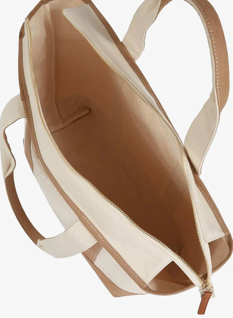 TOMMY HILFIGER Logo Detail Zip Over Extra Large Tote