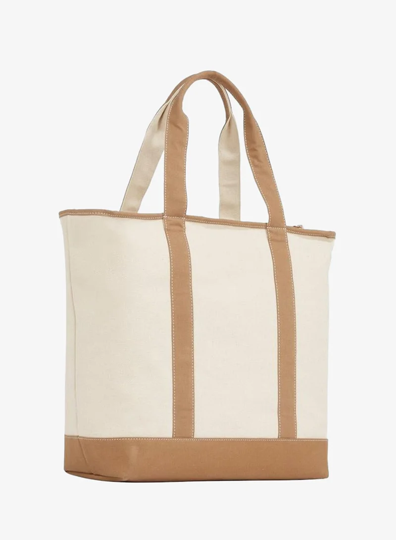 TOMMY HILFIGER Logo Detail Zip Over Extra Large Tote