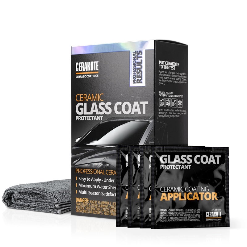 CERAKOTE Ceramic Glass Coat Protectant  Hydrophobic Automotive Rain Repellant LongLasting and Durable Ceramic Coating Quick and Easy Application