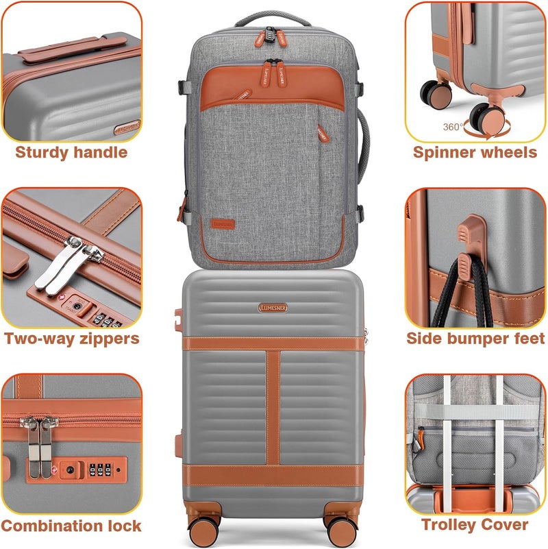 Lumesner Unisex Lumesner Travel Bussiness Laptop Backpack Carry on backpack,Travel backpack - Image 2