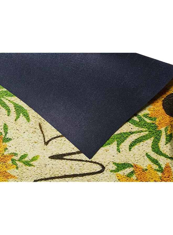 ORiTi Welcome Door Mat 40X60Cm Entryway Floor Mats With Non Slip Rubber Backing Indoor Outdoor Mat For Front Door Decor Home And Office Welcome Mats With Floral Print - Image 4