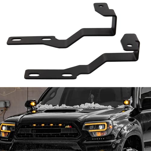 KANGIKX Ditch Hinge LED Light Brackets Hood Mount Brackets Compatible with 2nd Gen Toyota Tacoma 20052015 for Auxiliary Offroad LED Pod Light Work Light