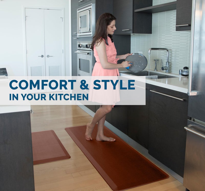 ComfiLife Anti Fatigue Floor Mat â€“ 3/4 Inch Thick Kitchen Mats for Floor, Standing Desk Mat, Kitchen Rug â€“ Comfort at Home, Office â€“ Durable â€“ Stain Resistant â€“ Non-Slip Bottom (20" x 32", Brown) - Image 5