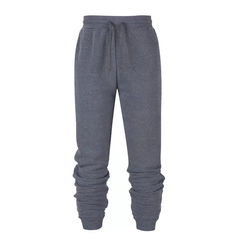 2021 Mens Casual Sweatpants Autumn Winter Solid Color Loose Fit dark gray light version 