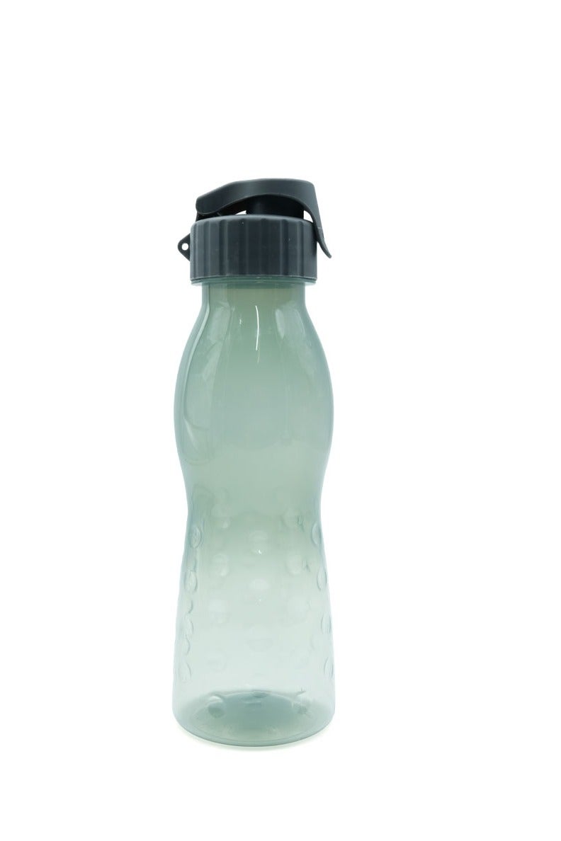 بيرام برام زجاجة ماء بسعة 700 مل خالية من مادة BPA، مثالية للجيم والمدرسة والمكتب، زجاجة رياضية مقاومة للتسرب بغطاء قابل للفتح، خفيفة الوزن، قابلة لإعادة الاستخدام ومناسبة للسفر، مصنوعة من البلاستيك غير السام والصديق للبيئة (رمادي) - Image 1