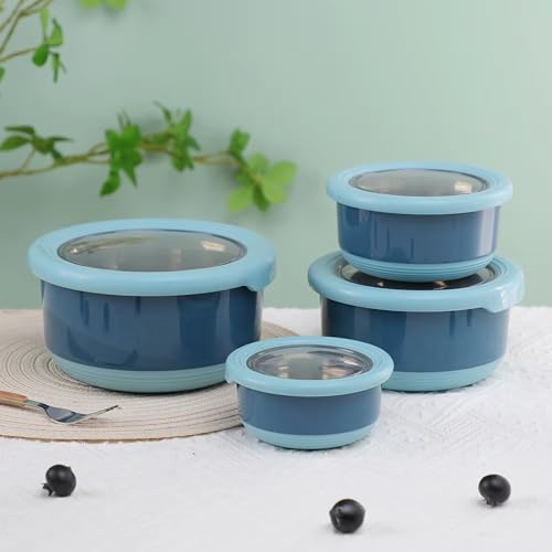 Turbid 220ML Stainless Steel Food Storage Set of- 1 Anti-Slip Containers for Meal Prep - Bento Lunch Box, Leakproof, BPA-Free, Snack Containers, Steel Single Layer Round Shape. - Image 4