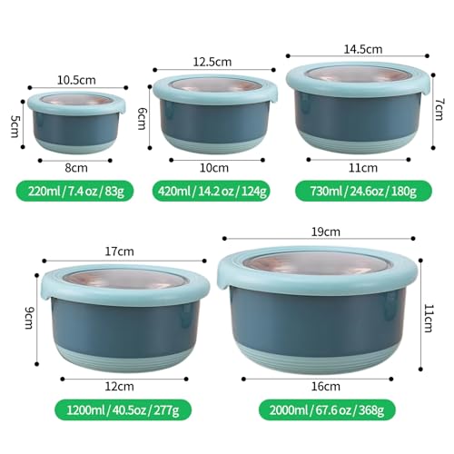 Turbid 220ML Stainless Steel Food Storage Set of- 1 Anti-Slip Containers for Meal Prep - Bento Lunch Box, Leakproof, BPA-Free, Snack Containers, Steel Single Layer Round Shape. - Image 2