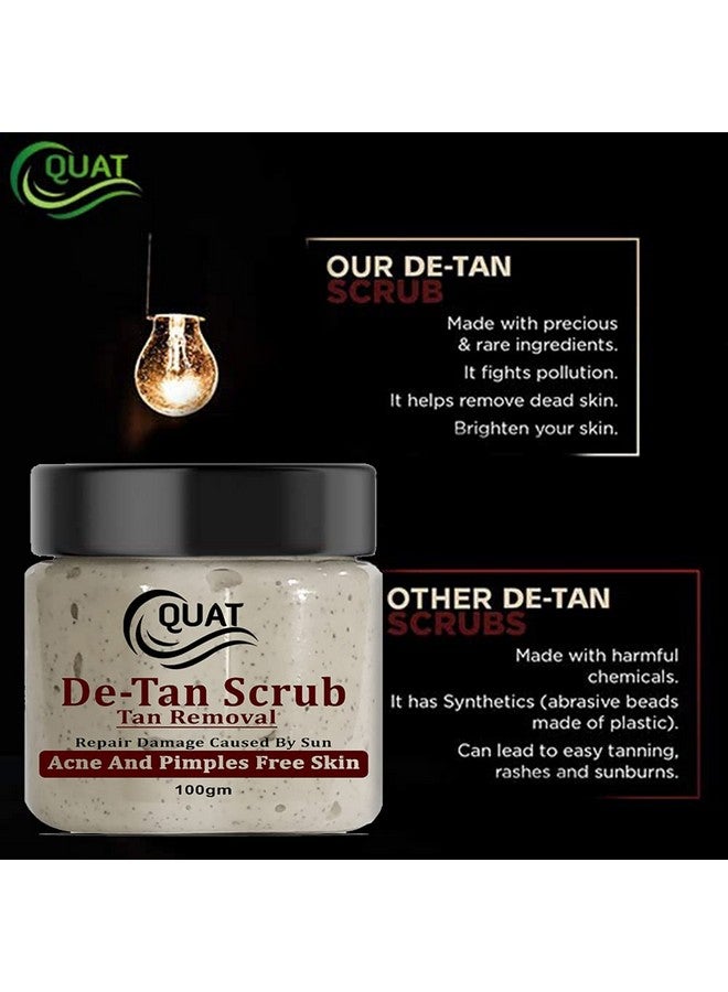 Quat De-Tan Face Scrub For Natural Glowing And Pimple Free Skin For men and women(100 Gm) - Image 4