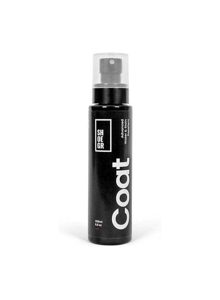SHOEGR SHOEGR Coat Water & Stain Repellent 200 ml | Invisible Waterproof Shield for Sneakers, Suede, Nubuck, Leather, Trainers, Canvas & Bags | Nano Protection from rain and dust  - Image 1