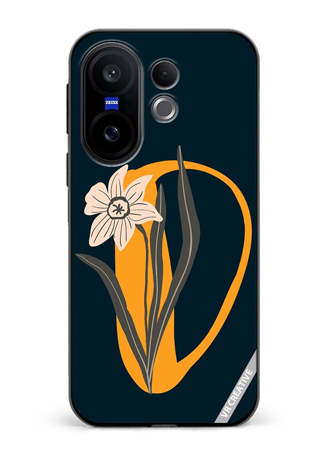 Protective Case Cover For Vivo X200 FE Alphabet D Design Multicolour