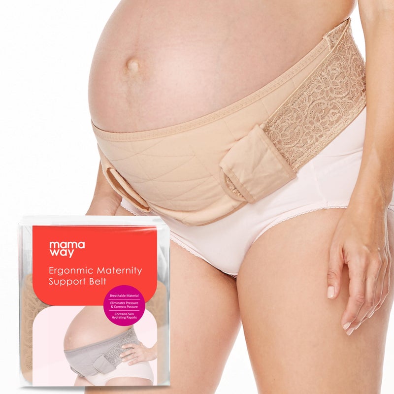 Mamaway Pregnancy Belly Band Ergonomic Maternity Belt Adjustable Prenatal Cradle Band Skinfriendly Breathable Belly Sling Back Pain Relief WaistAbdomenPelvic Support