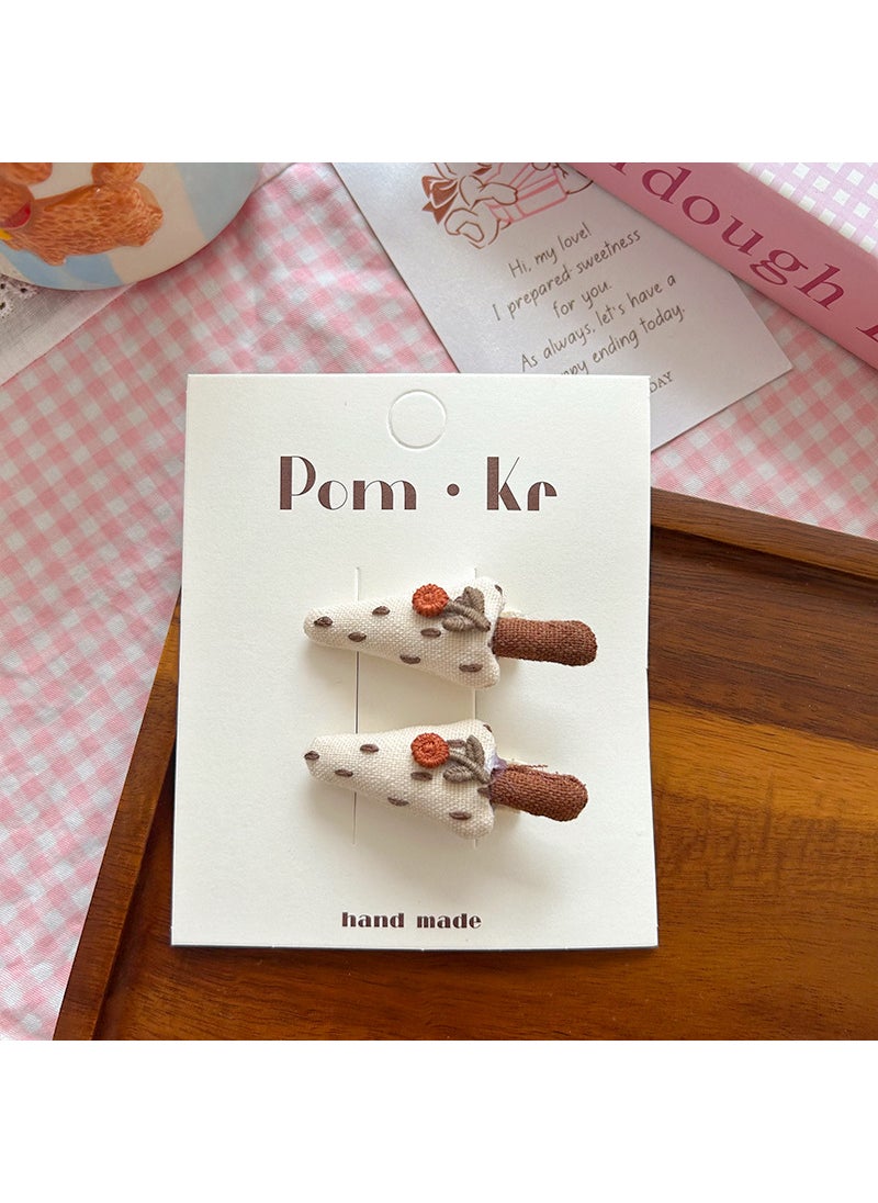 Generic Korean Style Cotton Ribbit Hair Accessories New Arrival Early Autumn SweetBaby Headband Cute Mushroom Childrens Hair Ties 【6】beige mushroom hairpin 