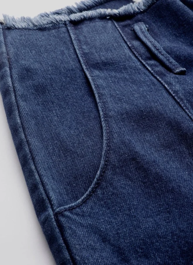 STREET 9  Blue Flared Denim Trousers for Women for Women | Best Price UAE
