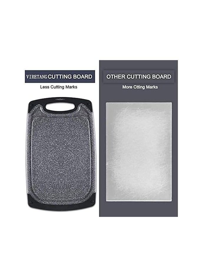 general Plastic Cutting Board, 3 Pieces Dishwasher Safe Cutting Boards with Juice Grooves, Easy Grip Handle, Non-Slip, with Grinding Area for Grinding Garlic and Ginger - Image 3