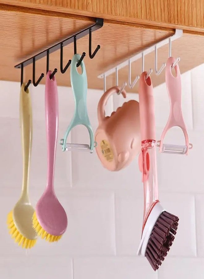 Whimsical 6 Hook Mug Holder for Kitchen, Mug Hanger, Utensil Hook Holder Fit for 1 Inch Thickness Shelf or Less - Image 2
