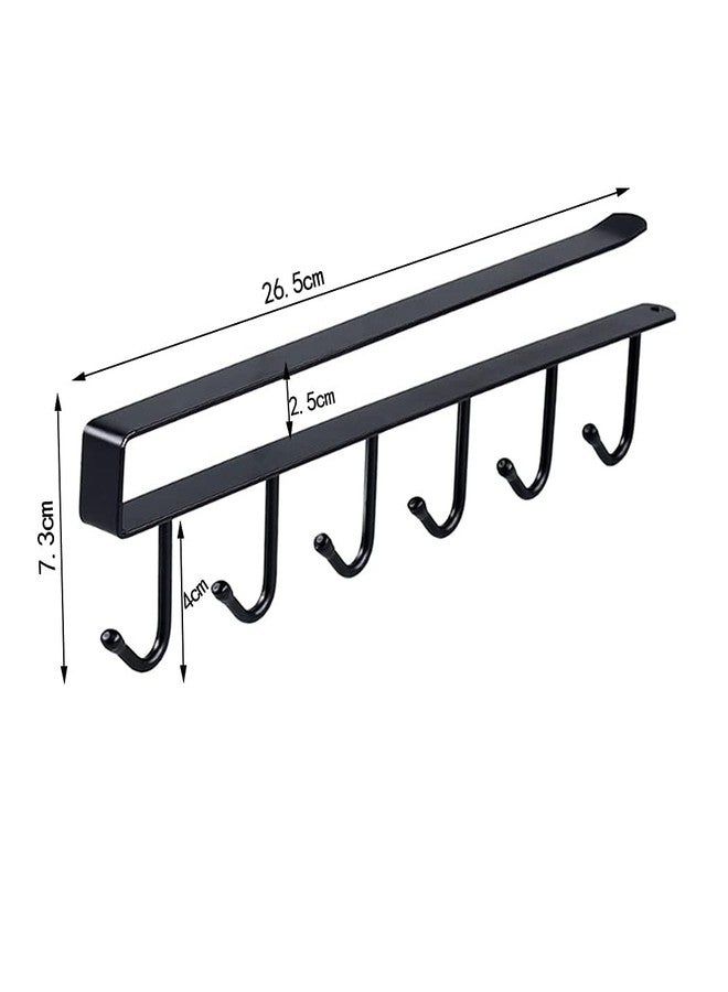 Whimsical 6 Hook Mug Holder for Kitchen, Mug Hanger, Utensil Hook Holder Fit for 1 Inch Thickness Shelf or Less - Image 4