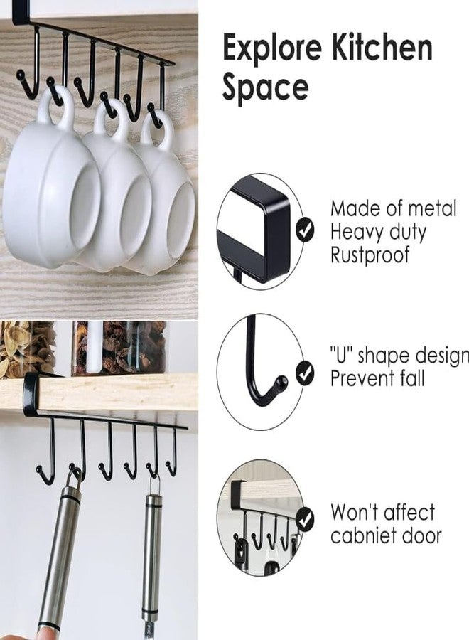 Whimsical 6 Hook Mug Holder for Kitchen, Mug Hanger, Utensil Hook Holder Fit for 1 Inch Thickness Shelf or Less - Image 3