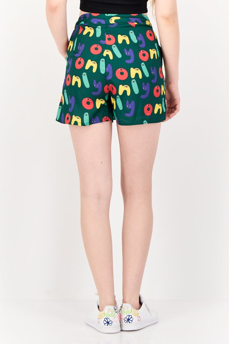 ONLY Women Allover Print Basic Shorts, Multicolor - Image 3