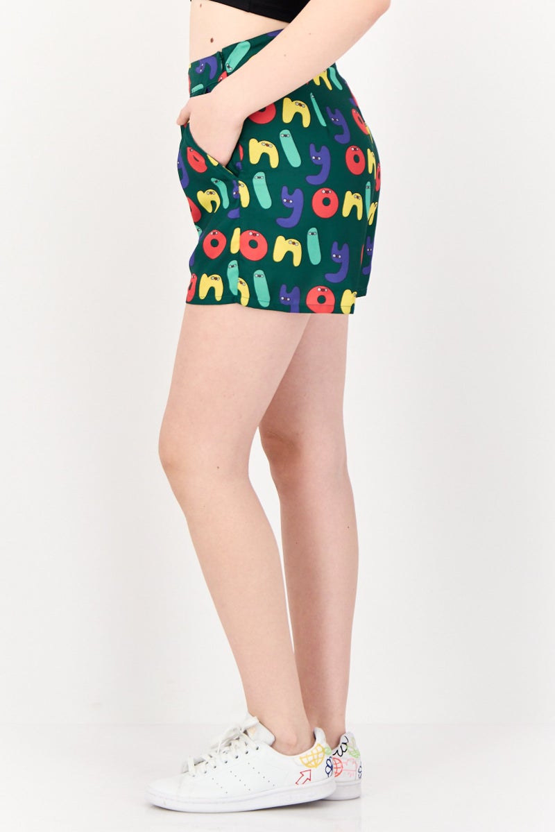 ONLY Women Allover Print Basic Shorts, Multicolor - Image 2