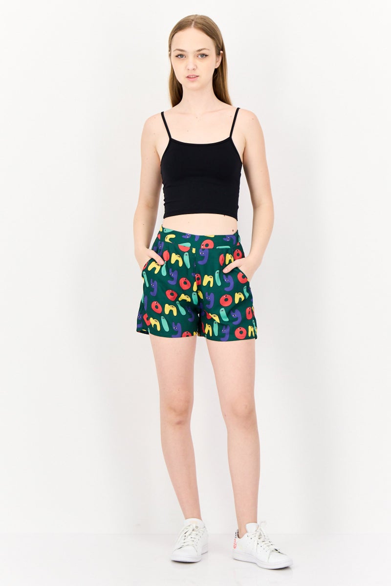 ONLY Women Allover Print Basic Shorts, Multicolor - Image 4