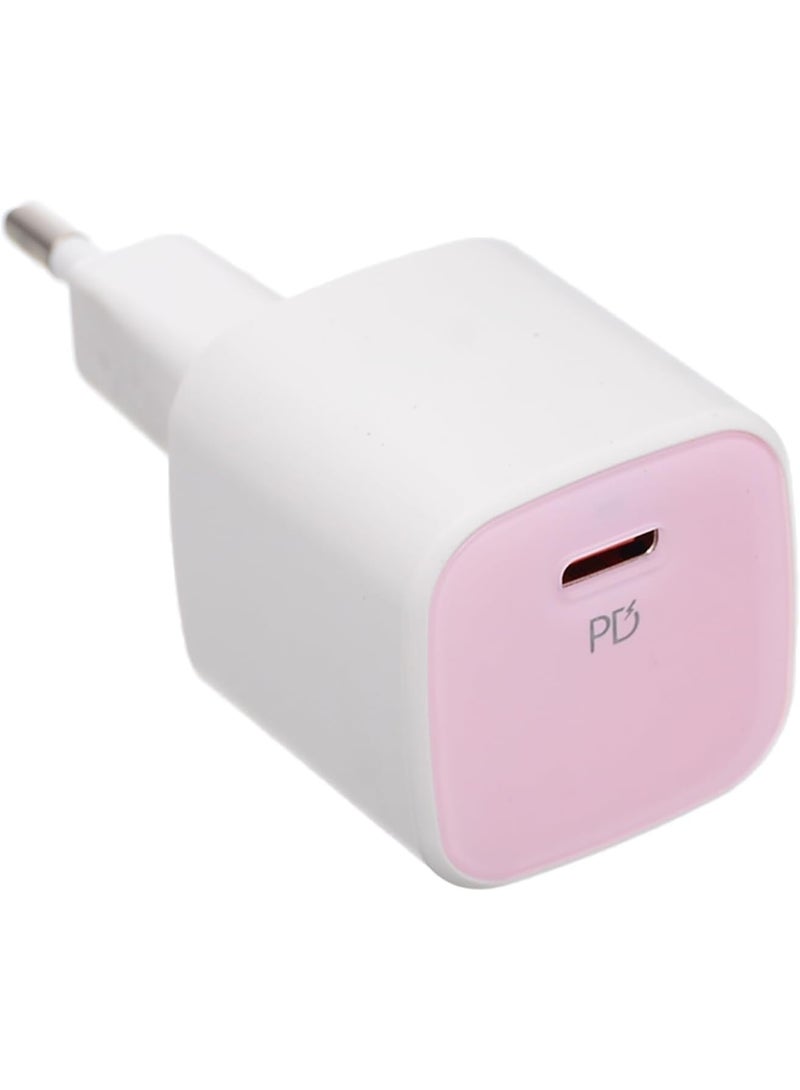 جي باور شاحن سريع G-Power GP-C27 بقوة 30 واط بمنفذ USB-C واحد، متوافق مع أجهزة iPhone 14/14 Plus/14 Pro/14 Pro Max/13، وGalaxy، وPixel 4/3، وiPad/iPad - أبيض وردي - Image 4