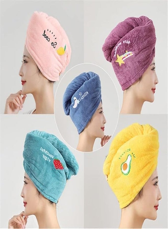 DISONE 1 Pcs Rapid Drying Hair Towel, Microfiber Quick Dry Hair Towel Wrap, Premium Soft Dry Hair Towel with Embroidery No Frizz Hair Wrap Towels for Women Wet Hair, Curly, Longer, (Pack of 1) - Image 4